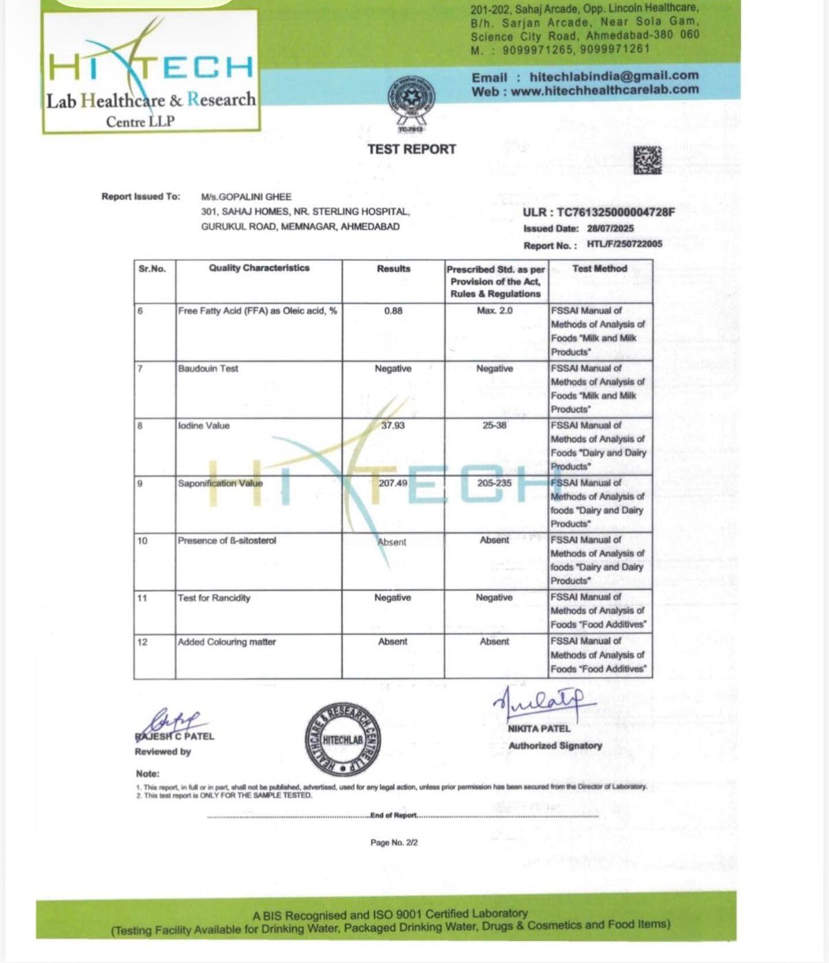 Gopalini Ghee Lab Tested Report – A2 Gir Cow Bilona Ghee a2-gir-cow-ghee-lab-report-gopalini.jpg